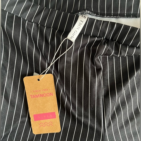 STRIPED BLACK & WHITE PANTS - Picture 2 of 2